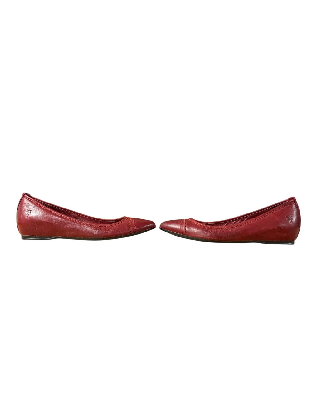 Frye Ballet Flat Shoes Womens Size 7 Red Leather Pointed Toe Flats Slip On